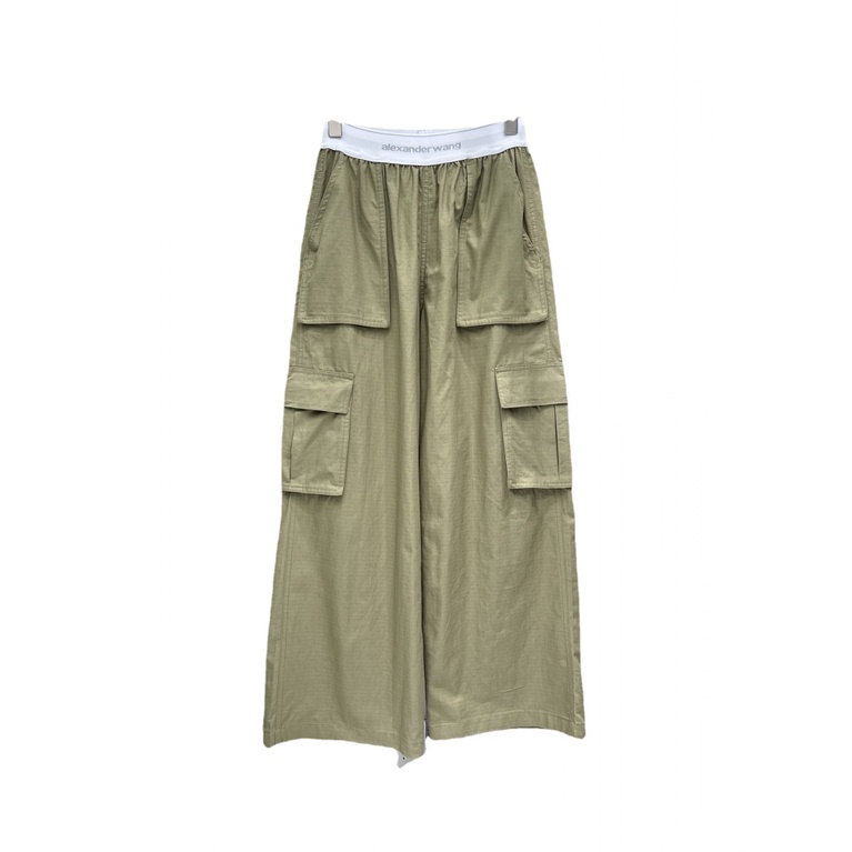 alexander-wang23-letter-ribbon-high-waist-loose-slimming-casual-pants