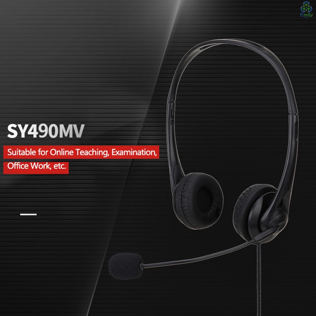 sy490mv-ชุดหูฟังมีสาย-usb-3-5-มม-พร้อมไมโครโฟน-ตัดเสียงรบกวน-สําหรับคอมพิวเตอร์-โทรศัพท์มือถือ-19-มาใหม่