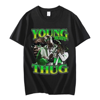TOP CTT-shirt  เสื้อยืด พิมพ์ลายกราฟฟิค Rapper Young Thug สไตล์ฮิปฮอป ฮาราจูกุ แฟชั่นฤดูร้อน สําหรับผู้ชาย และผู้หญิงS-5