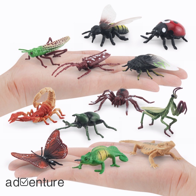 adven-ชุดโมเดลแมลง-ผีเสื้อ-แมลงจําลอง-ของเล่นเสริมการเรียนรู้-สําหรับเด็ก