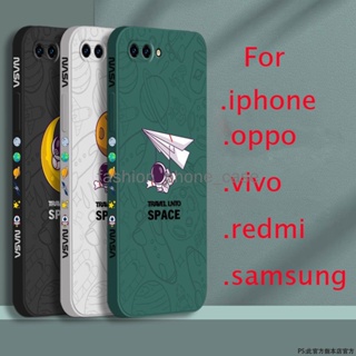 เคส oppo a3s เคสโทรศัพท์มือถือ ซิลิโคน พิมพ์ลายนักบินอวกาศ มีลายด้านข้าง สําหรับ oppo a3s a12e