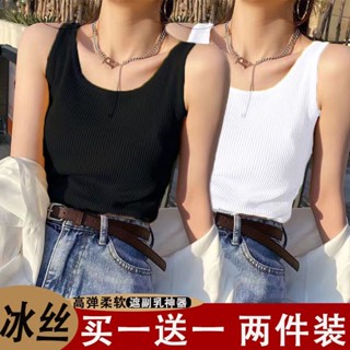 [WUYUE] เสื้อกล้ามแขนกุด คอกลม ผ้าเรยอน ระบายอากาศ เซ็กซี่ ขนาดใหญ่ สไตล์เกาหลี สําหรับผู้หญิง