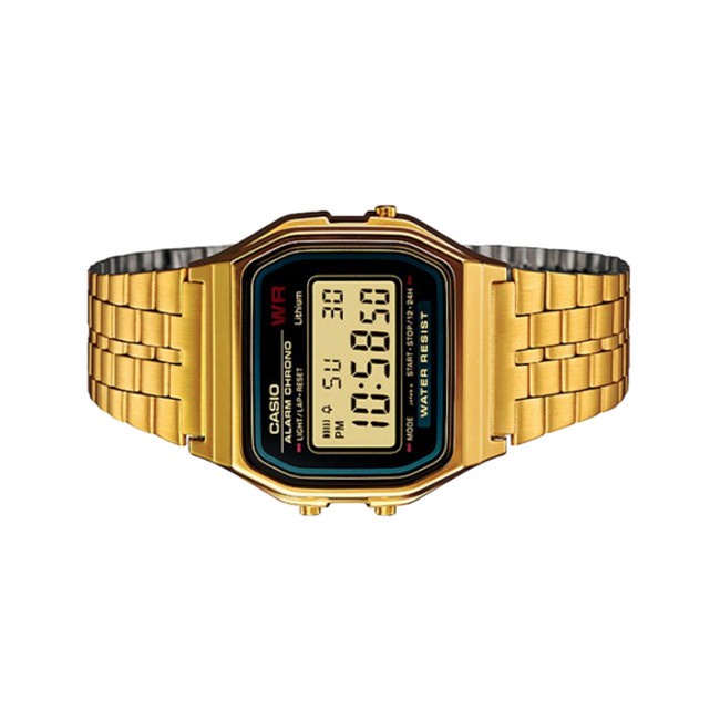 ภาพหน้าปกสินค้าCASIO นาฬิกาข้อมือ CASIO รุ่น A159WGEA-1DF วัสดุสเตนเลสสตีล สีทอง จากร้าน casio_th_official บน Shopee