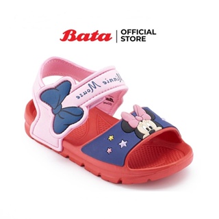 Bata Bubble Gummers รองเท้าแตะแบบรัดส้น น้ำหนักเบา สวมใส่ง่าย สำหรับเด็กผู้หญิง สีแดง 1615823