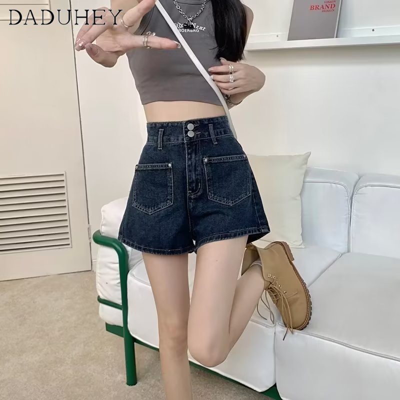 daduhey-new-summer-korean-style-high-street-solid-color-overalls-loose-casual-retro-casual-all-matching-shorts