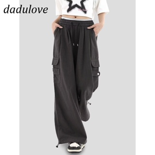 DaDulove💕 New American Ins High Street Thin Overalls Niche High Waist Loose Wide Leg Pants Large Size Trousers