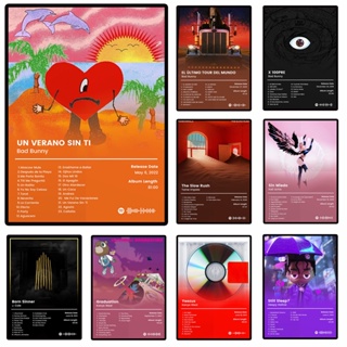 Bad bunny kanye west Europe and the United States โปสเตอร์อัลบั้มเพลงฮิปฮอป สําหรับตกแต่งบ้าน z676