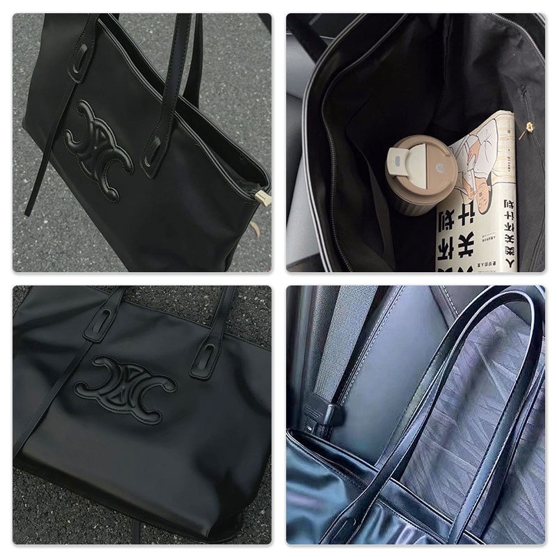 taidu-กระเป๋าสะพายข้างแฟชั่นสไตล์เกาหลี-พื้นผิวขั้นสูงสีดำ-สบายๆและเรียบง่าย-กระเป๋าหนีบรักแร้-ขนาดใหญ่