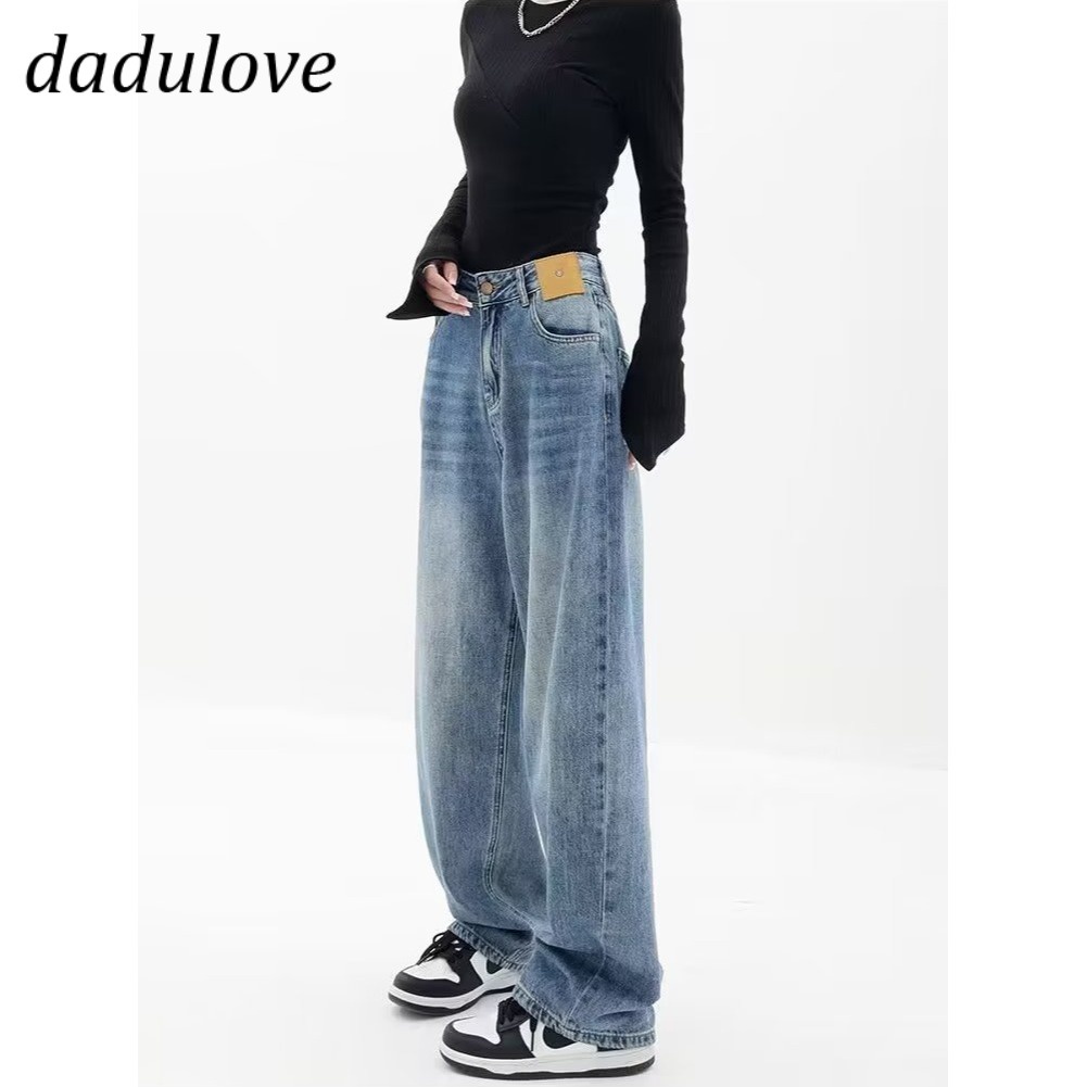 dadulove-new-american-ins-high-street-retro-jeans-niche-high-waist-loose-wide-leg-pants-large-size-trousers