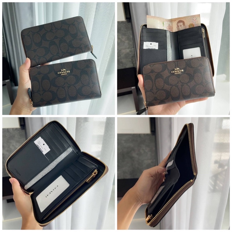 medium-id-zip-wallet-f88913-กระเป๋าสตางค์ซิปยาว-coac-h-กระเป๋าสตางค์สตรี-ที่ใส่บัตร