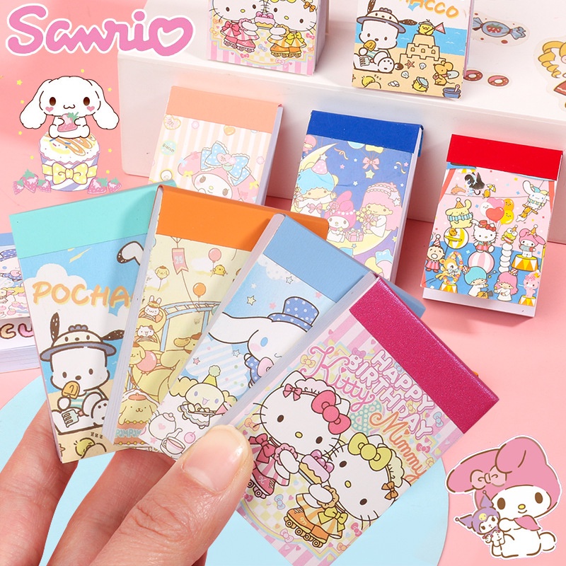 sanrio-สติกเกอร์กระดาษวาชิ-ลายซานริโอ้-สําหรับตกแต่งสมุดโน้ตบุ๊ก-diy-จํานวน-50-ชิ้น