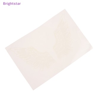 Brightstar สติกเกอร์รอยสักชั่วคราว ลายปีกคอ กันน้ํา สําหรับติดตกแต่งร่างกาย