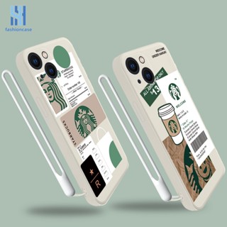 เคสโทรศัพท์มือถือแบบนิ่ม TPU กันกระแทก ลายกาแฟ Starbucks พร้อมสายคล้อง แฟชั่น สําหรับ VIVO Y21A Y21T Y12S Y16 Y12 Y20 Y15S Y91C Y21 2021 Y30 Y21S Y20S Y12i Y01 Y91 Y30i Y93 Y95 Y15 Y17 Y50 Y53S Y51 2020 Y51A Y33T Y10 Y33S Y1S Y11 Y31 Y20i Y91i Y90 Y51S