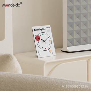 [พร้อมส่ง] Mandelda นาฬิกาตั้งโต๊ะ สไตล์โมเดิร์น เรียบง่าย สําหรับตกแต่งบ้าน ห้องนั่งเล่น ทางเข้า ตู้ทีวี
