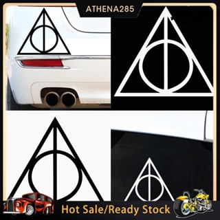 [COD]➤สติกเกอร์สะท้อนแสง ลาย Deathly Hallows Harry Potter สําหรับตกแต่งรถยนต์