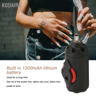 KODAIRA Wireless Tattoo Power Supply 1000mAh Alloy Mini Machine Battery สำหรับปากกาสักเครื่อง