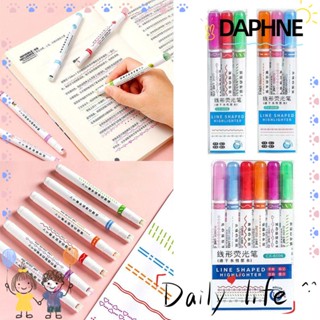 Daphne ปากกาไฮไลท์ เส้นโค้ง อุปกรณ์วาดภาพศิลปะ เครื่องเขียน ไฮไลท์ในตัว สี