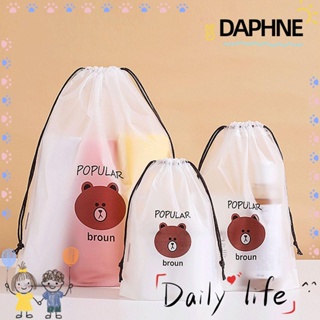 Daphne 1 ชิ้น / 3 ชิ้น กระเป๋าเก็บของ หมี เดินทาง โปร่งใส การ์ตูน ถุงเก็บอุปกรณ์อาบน้ํา