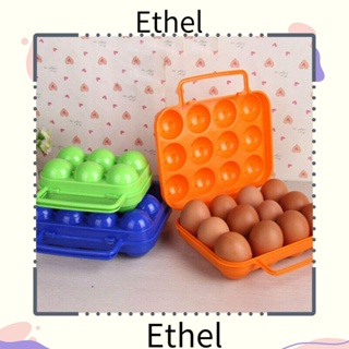 Ethel1 กล่องเก็บไข่ 6/12 ช่อง แบบพกพา สําหรับตั้งแคมป์ ปิกนิก กลางแจ้ง