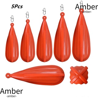 Amber ปลั๊กซ้อมตกปลา สีส้ม อุปกรณ์เสริม สําหรับตกปลา 5 ชิ้น