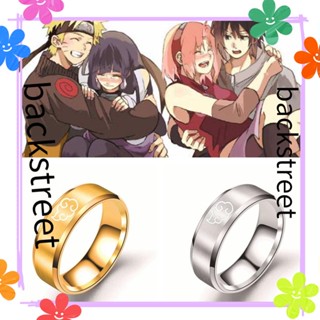 (≧ ▽ Ĕ)backstreet แหวนนิ้วมือ ลายการ์ตูนนารูโตะ ปรับได้ เครื่องประดับ ของขวัญ สร้างสรรค์