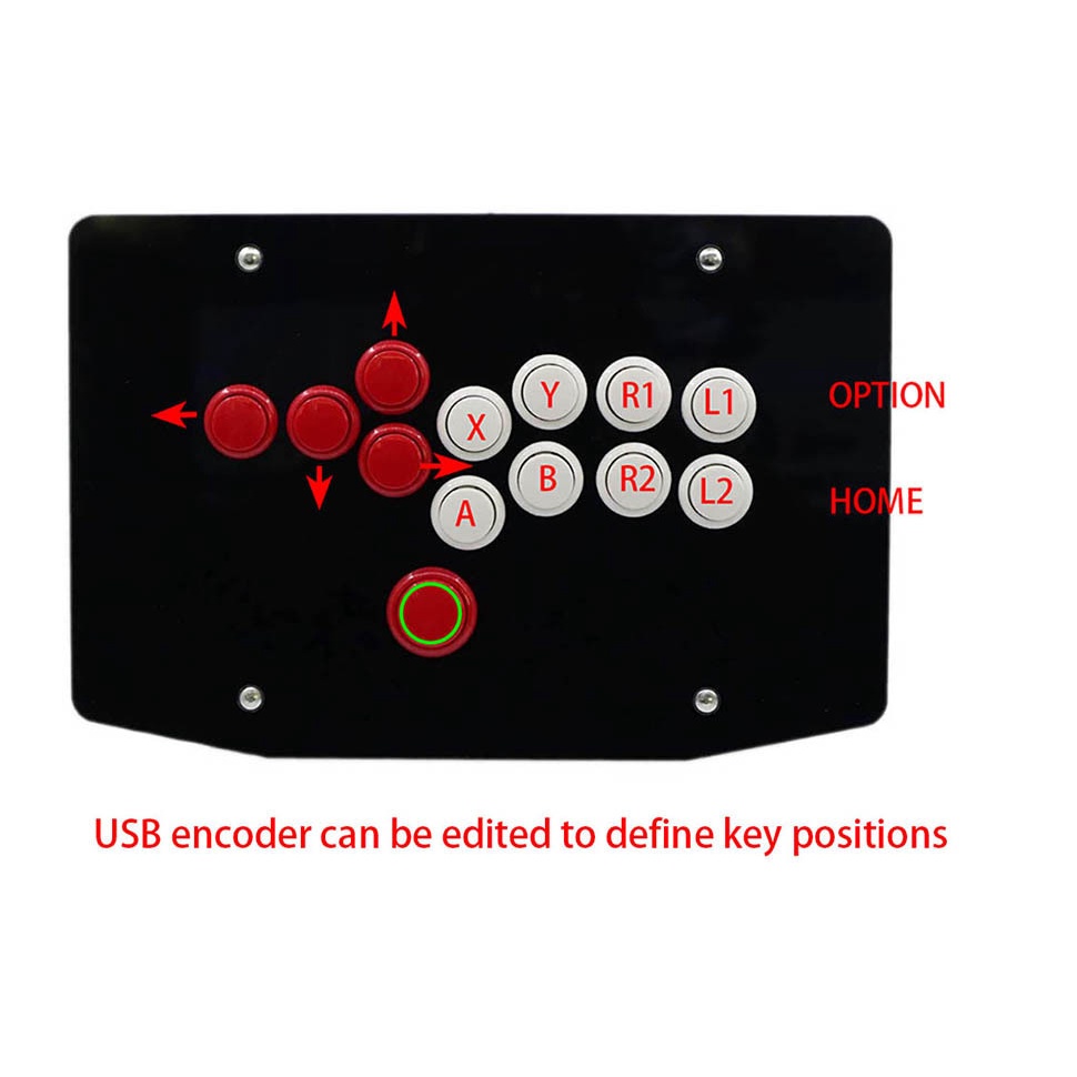 Hitbox Style Arcade Game Direction Key USB ตัวควบคุมปุ่มเต็มรูปแบบ ...