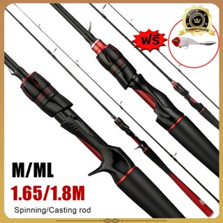 【COD】Daiwa Red Spider คันเบ็ดสปินนิ่ง 1.65 ม. / 1.8 ม. คันเบ็ดคาร์บอนไฟเบอร์ M &amp; ML Power 2 ชิ้นคันเบ็ดตกปลาคาร์พ