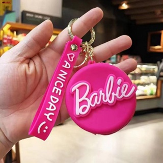 【barbie Girl】พวงกุญแจ PVC จี้ตุ๊กตาบาร์บี้ ประดับโบว์ สีชมพูน่ารัก สําหรับตกแต่งกระเป๋าใส่เหรียญ