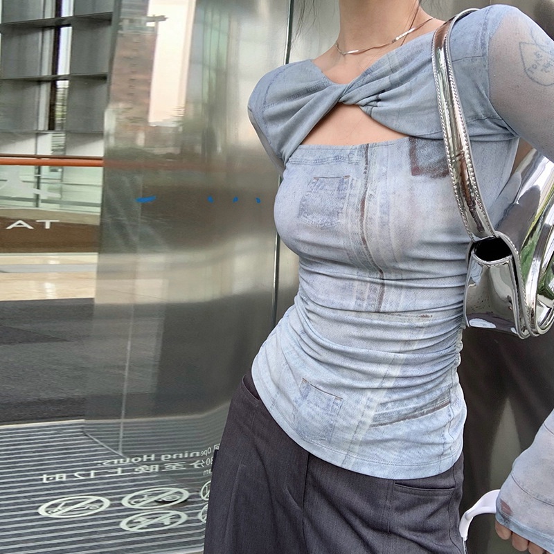 เสื้อยืดแขนยาว-คอกลม-แบบเข้ารูป-พิมพ์ลาย-แฟชั่นฤดูร้อน-สําหรับผู้หญิง-2023