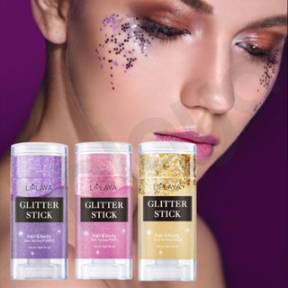 Hot Sale# Cross-border make-up GLITTER STICK flash STICK sequins magic pearlescent stage party body hair cream 8cc