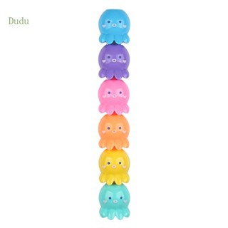 Dudu ปากกามาร์กเกอร์ ไฮไลท์ปลายสิ่ว รูปปลาหมึก สีสันสดใส สีพาสเทล สําหรับเด็ก วันเกิด คริสต์มาส