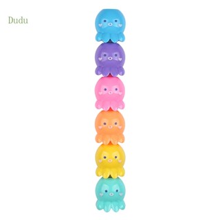 Dudu ปากกามาร์กเกอร์ ไฮไลท์ปลายสิ่ว รูปปลาหมึก สีสันสดใส สีพาสเทล สําหรับเด็ก วันเกิด คริสต์มาส