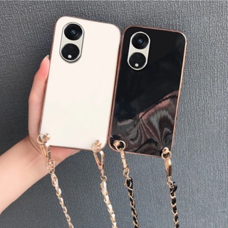 เคสโทรศัพท์มือถือ กันกระแทก พร้อมสายโซ่คล้องคอ สะพายข้าง สําหรับ Vivo X90 Pro Plus X80 Pro X80 Lite X70 Pro Plus X60 X50 Lite