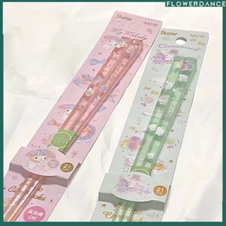 [read Stock] Sanrio Chopsticks My Melody Cinnamoroll Cartoon 1 คู่ Acrylic Food Safety Kitchen Tableware Portable Chopsticks Ins Style flower