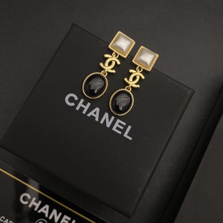 ต่างหูสตั๊ด เหล็กไทเทเนียม จี้โลโก้ตัวอักษร Chanel เครื่องประดับ สําหรับผู้หญิง