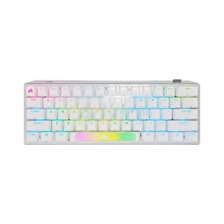 MULTI MODE KEYBOARD CORSAIR K70 PRO MINI WHITE [US] MX SPEED RGB SILVER