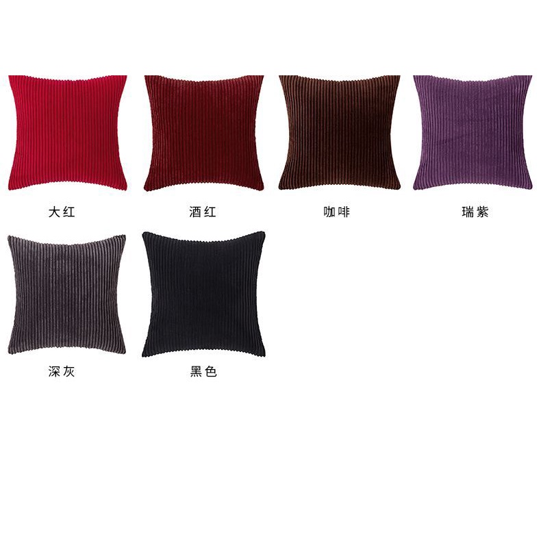 ปลอกหมอน-ผ้าลูกฟูก-ทรงสี่เหลี่ยม-สีพื้น-สไตล์นอร์ดิก-สําหรับตกแต่งโซฟา-ห้องนั่งเล่น