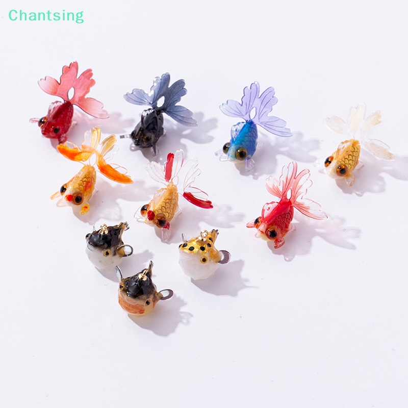 lt-chantsing-gt-จี้เรซิ่น-รูปปลาทองน่ารัก-สําหรับทําเครื่องประดับ-พวงกุญแจ-ต่างหู-สร้อยคอ-diy
