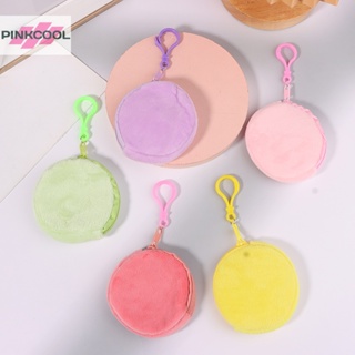 Pinkcool กระเป๋าสตางค์ กระเป๋าใส่เหรียญ พวงกุญแจ ทรงกลม สีแคนดี้ น่ารัก สําหรับผู้หญิง ขายดี