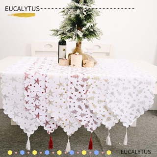 Eutus ผ้าปูโต๊ะ ลายต้นคริสต์มาส