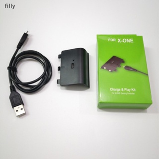 แบตเตอรี่สํารอง 2400mAh พร้อมสายเคเบิล USB สําหรับ XBOX ONE Controller Wireless Gamepad Joypad แบบเปลี่ยน