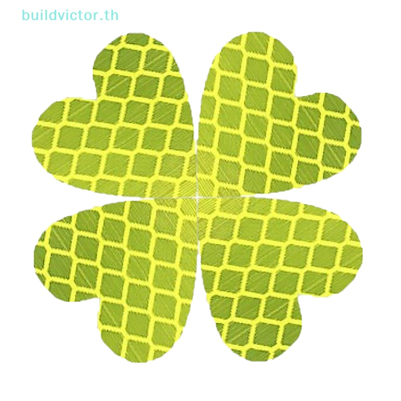 buildvictor-สติกเกอร์เทปสะท้อนแสง-รูปหัวใจ-เพื่อความปลอดภัย-สําหรับติดตกแต่งรถยนต์-6-ชิ้น