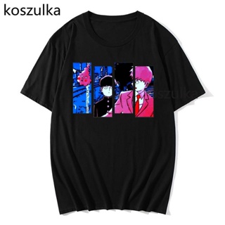 ผ้าฝ้าย 100% Mob Psycho 100 Cool T Shirt Men Streetwear Harajuku Cotton Hip Hop T-Shirt Japanese Anime Shirt