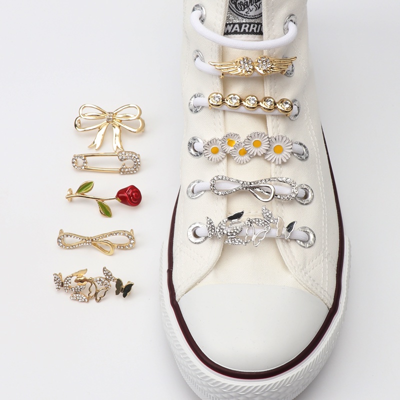 ภาพสินค้าคลิปติดเชือกผูกรองเท้า ประดับเพชรเทียม ของขวัญ สําหรับรองเท้าผ้าใบ DIY 1 ชิ้น จากร้าน qihejewelry.th บน Shopee ภาพที่ 6