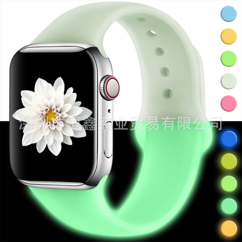 สายนาฬิกาข้อมือซิลิโคนเรืองแสง-สําหรับ-apple-watch-iwatch-7