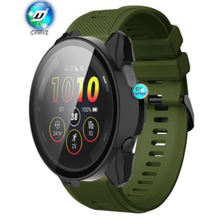 สาย Garmin Forerunner 265 สาย สายรัด สายนาฬิกาสายซิลิโคน Garmin Forerunner 265 music สายรัด เคส Garmin Forerunner 265 เคส เคสป้องกันรอบด้าน 360° เคสแบบเต็มจอ เคส