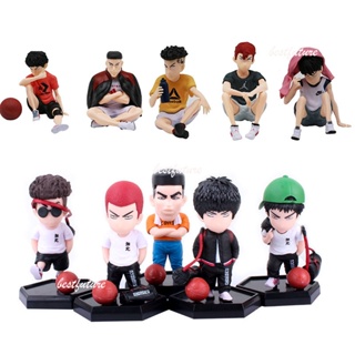 ฟิกเกอร์ Slamdunk Slam dunk Sakuraki Rukawa Miyagi Akagi Mitsui ชุดละ 5 ชิ้น