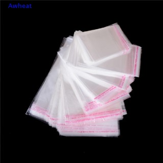 Awheat ใหม่ ถุงพลาสติกใส มีกาวในตัว OPP สําหรับใส่เครื่องประดับ 100 ชิ้น ต่อถุง