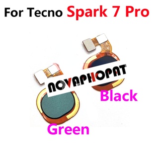 Novaphopat สวิตช์ปุ่มกดเปิดปิด สายเคเบิลอ่อน สําหรับ Infinix Tecno Spark 7 Pro KF8 FingerPrint Touch ID