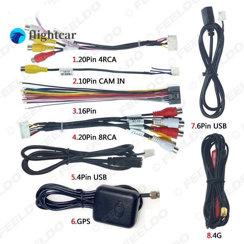 สายรัดสเตอริโอ Flightcar สําหรับโซลูชั่น XY AUTO Android RCA อินเทอร